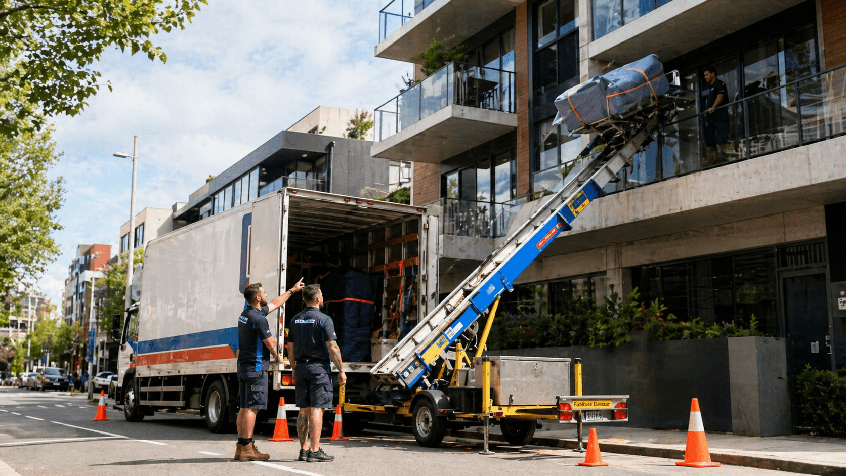 Furniture Moving with Crane